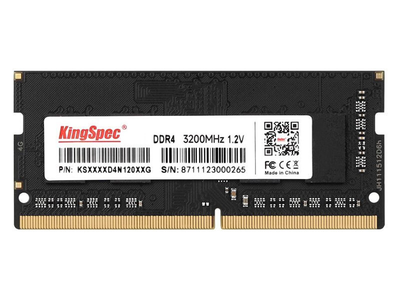 Оперативная память KINGSPEC SO-DIMM DDR4 8Gb 3200MHz pc-25600 CL17 (KS3200D4N12008G)