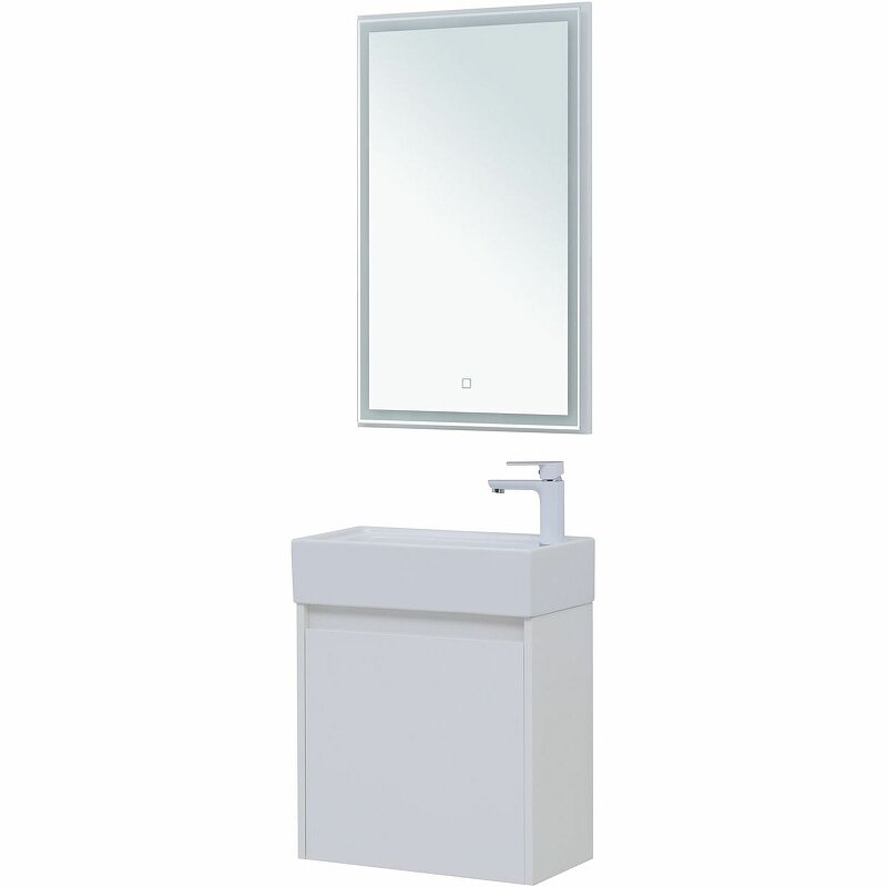 Комплект мебели для ванной Aquanet Nova Lite 50 302531 подвесной Белый глянец - фотография № 3