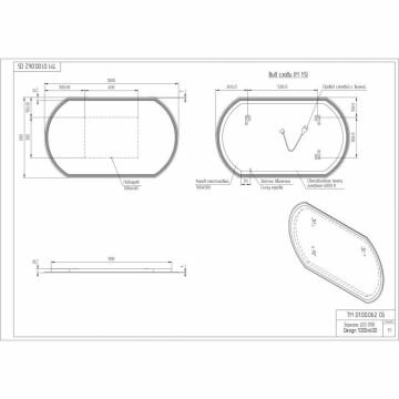 Зеркало Cersanit LED 090 Design 100x60 с подсветкой с антизапотеванием овальное (KN-LU-LED090*100-d-Os) - фотография № 3