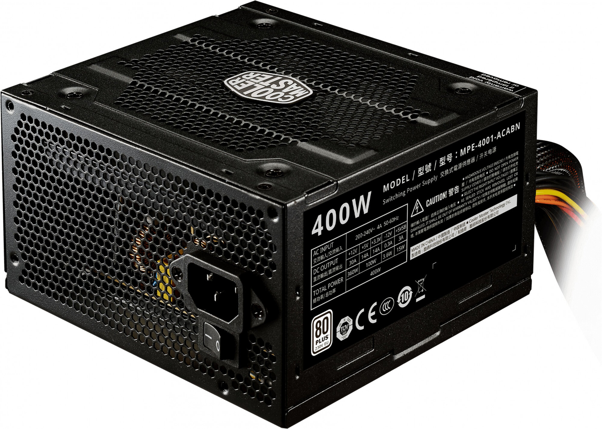 Блок питания Cooler Master ATX 400W Elite V4 80 2444pin APFC 120mm fan 3xSATA RTL