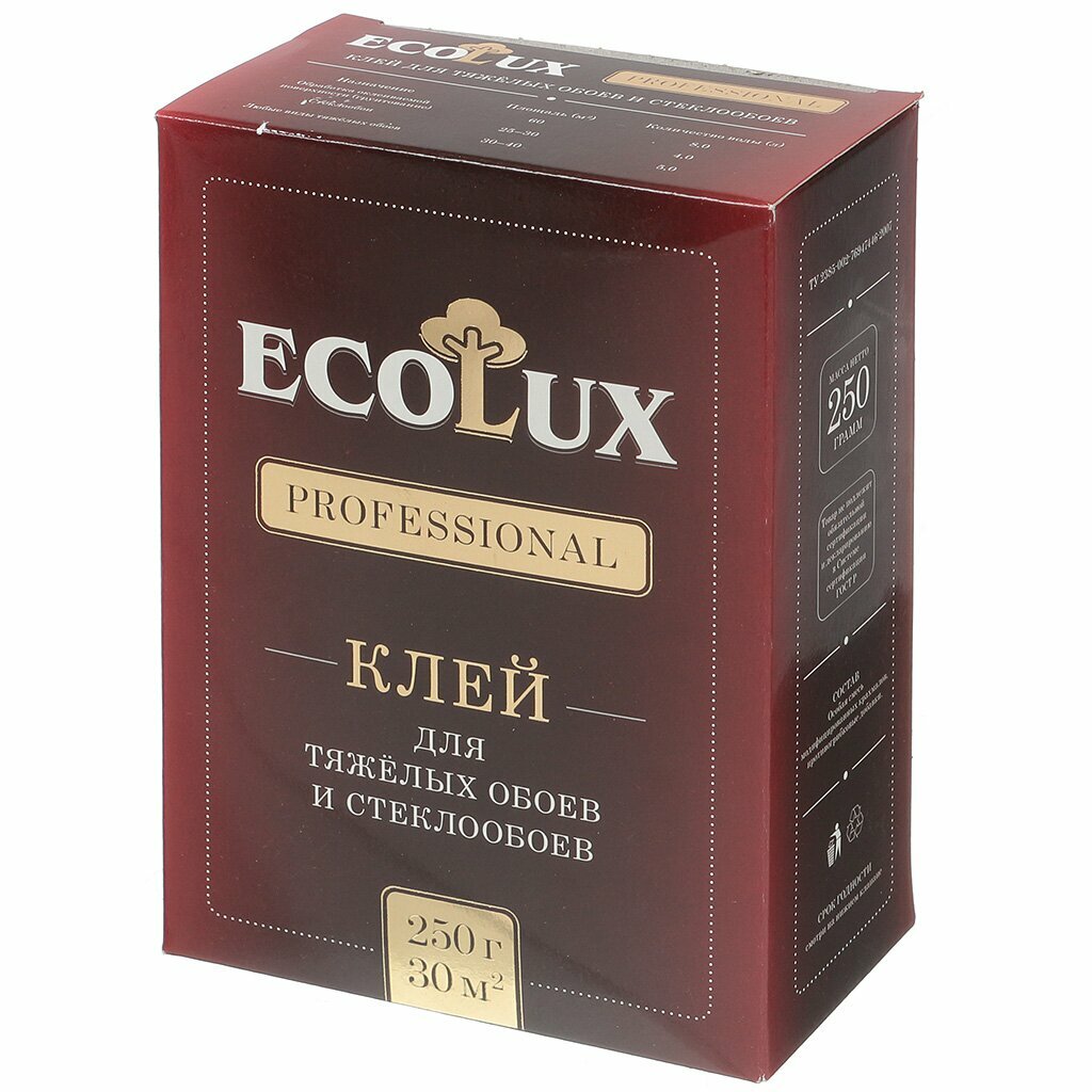 Клей для стеклообоев, Ecolux, Professional, 250 г. 265801