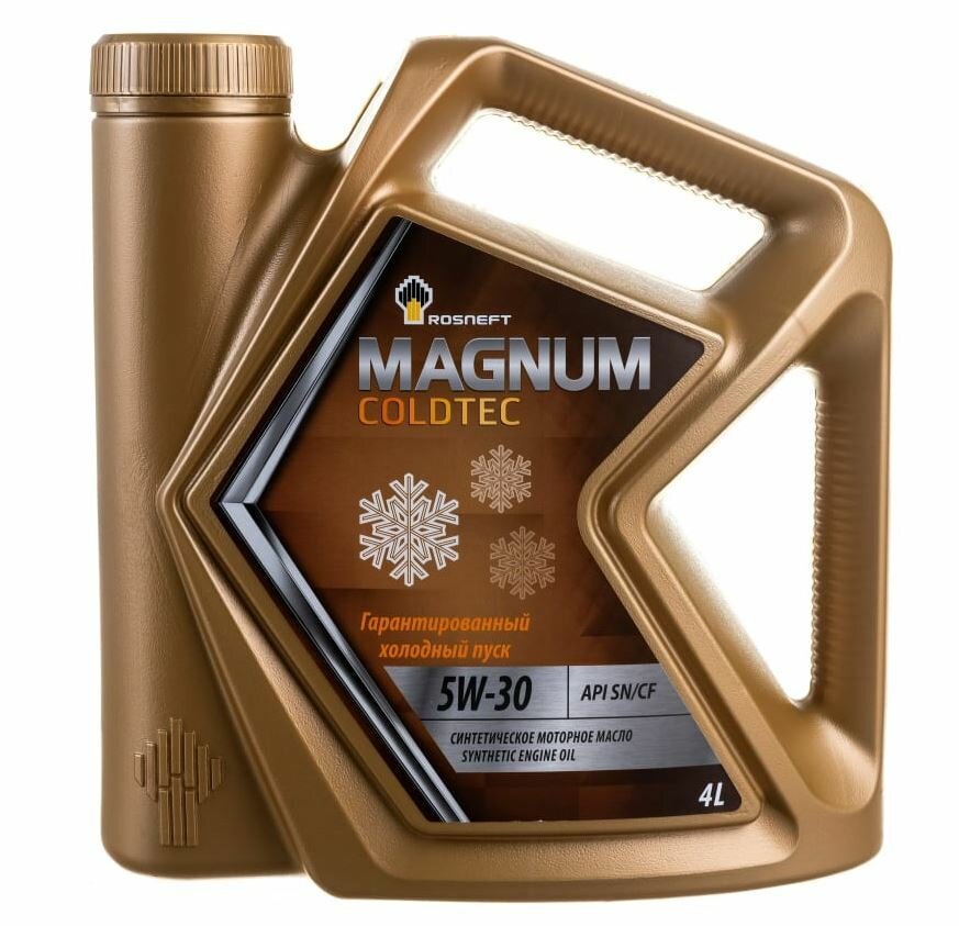 Роснефть Magnum Coldtec 5W-30 Sn-cf моторное масло синт. кан. 4 л 40813242