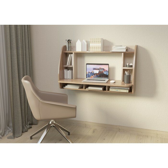 фото Стол рабочий подвесной Арго,1000х390х600, Ясень Шимо тёмный/Светлый