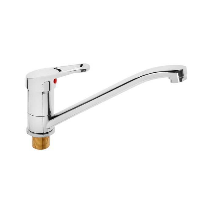 фото Смеситель для кухни "олимп" CS3351, однорычажный, длина излива 21 см, гайка, хром