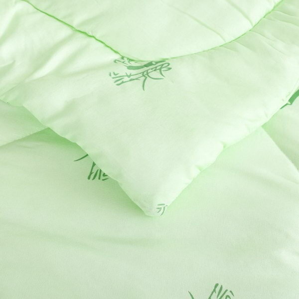 Одеяло Бамбук 140х205 см, полиэфирное волокно 200 гр/м, пэ 100% - фотография № 6