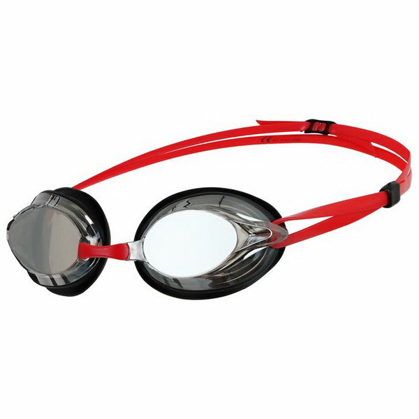 Очки для плавания SPURT Mirror, цвет красный/чёрный