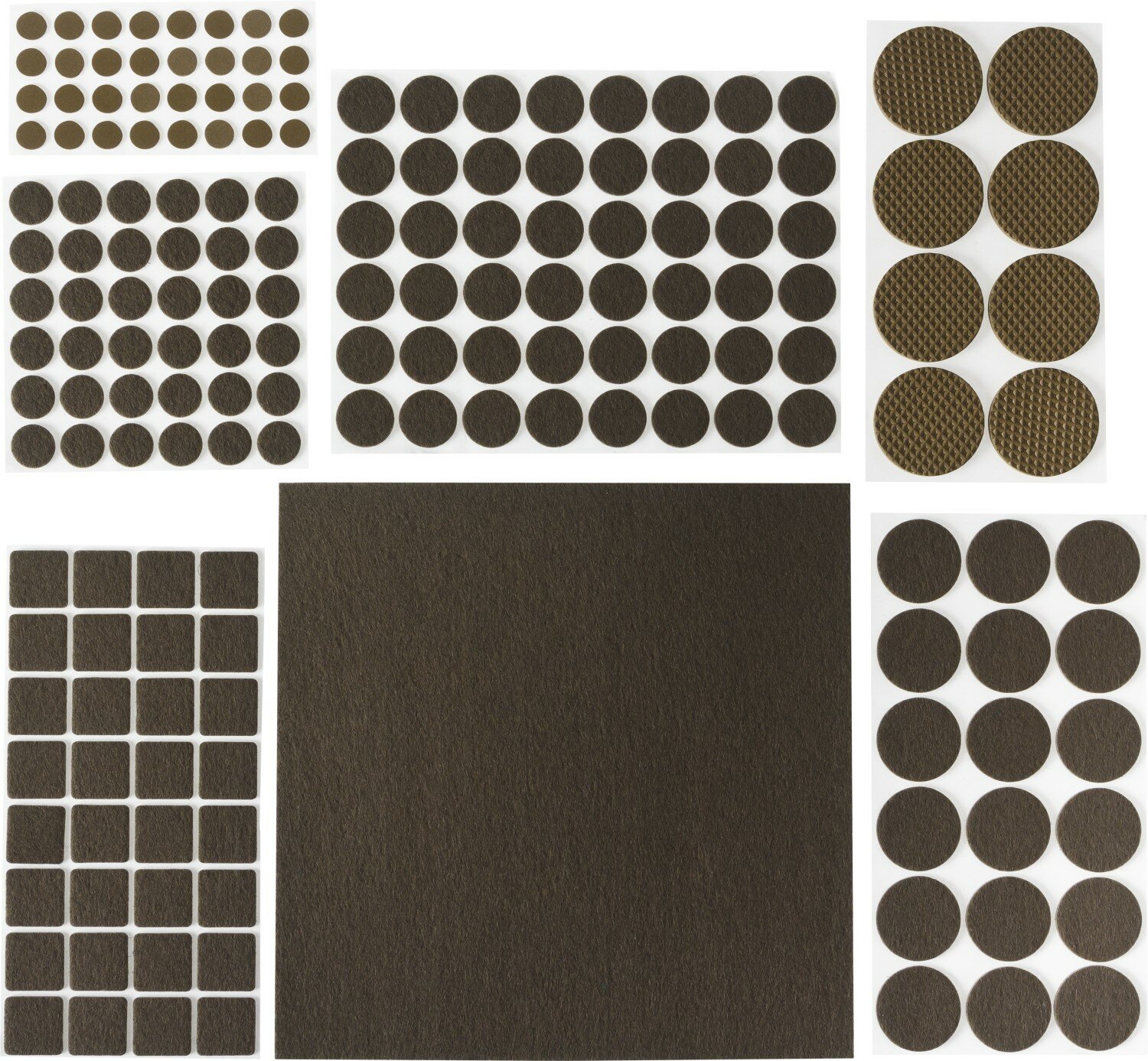 STAYER коричневый, самоклеящихся, 175 шт., набор мебельных накладок (40916-H175) - фотография № 1