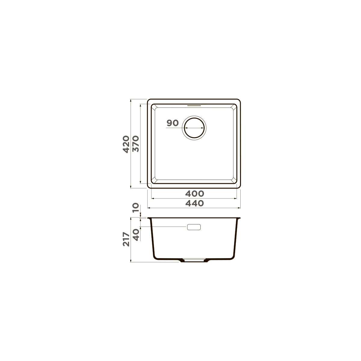 Кухонная мойка Omoikiri Kata 44-U-CA 4993399 Карамель