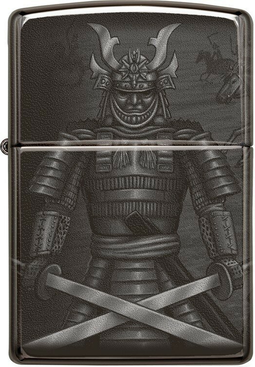 Зажигалка ZIPPO Knight Fight с покрытием High Polish Black, латунь/сталь, чёрная, 38x13x57 мм - фотография № 3