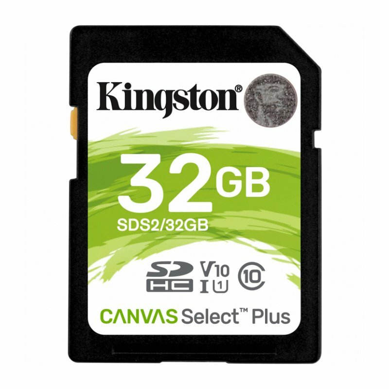 Карта памяти 32Gb Kingston Canvas Select Plus SDHC UHS-I U1 (100/10 Mb/s) SDS2/32GB