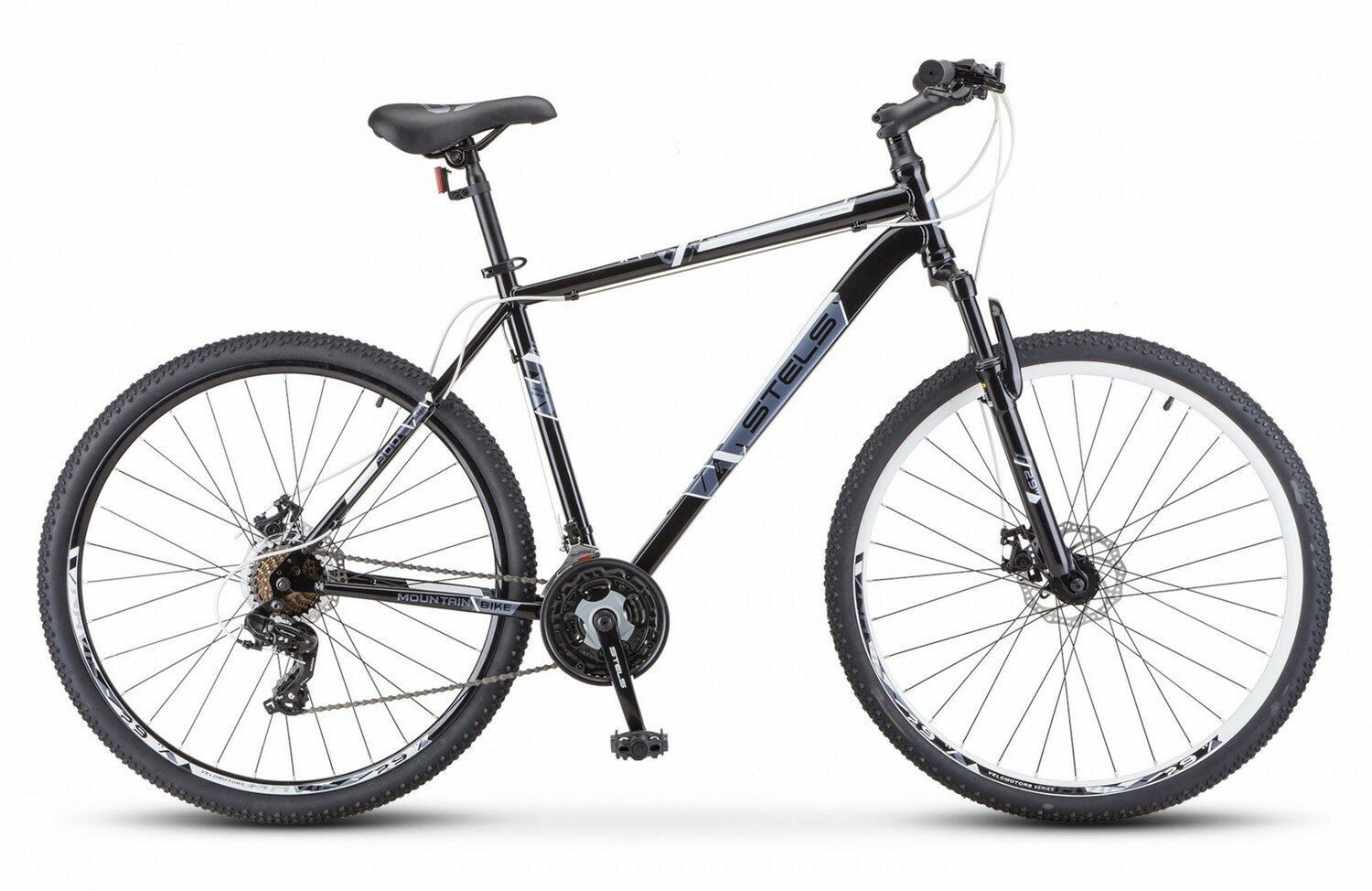 Велосипед Stels Navigator 900 MD 29 F020 (2021) shimano, 17.5", (Чёрный/Белый) собран и настроен