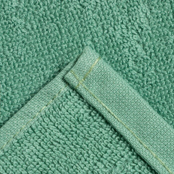 Полотенце махровое Этель, цвет зелёный сланец, 30х60см, 350 г/м2, 100% хлопок - фотография № 4