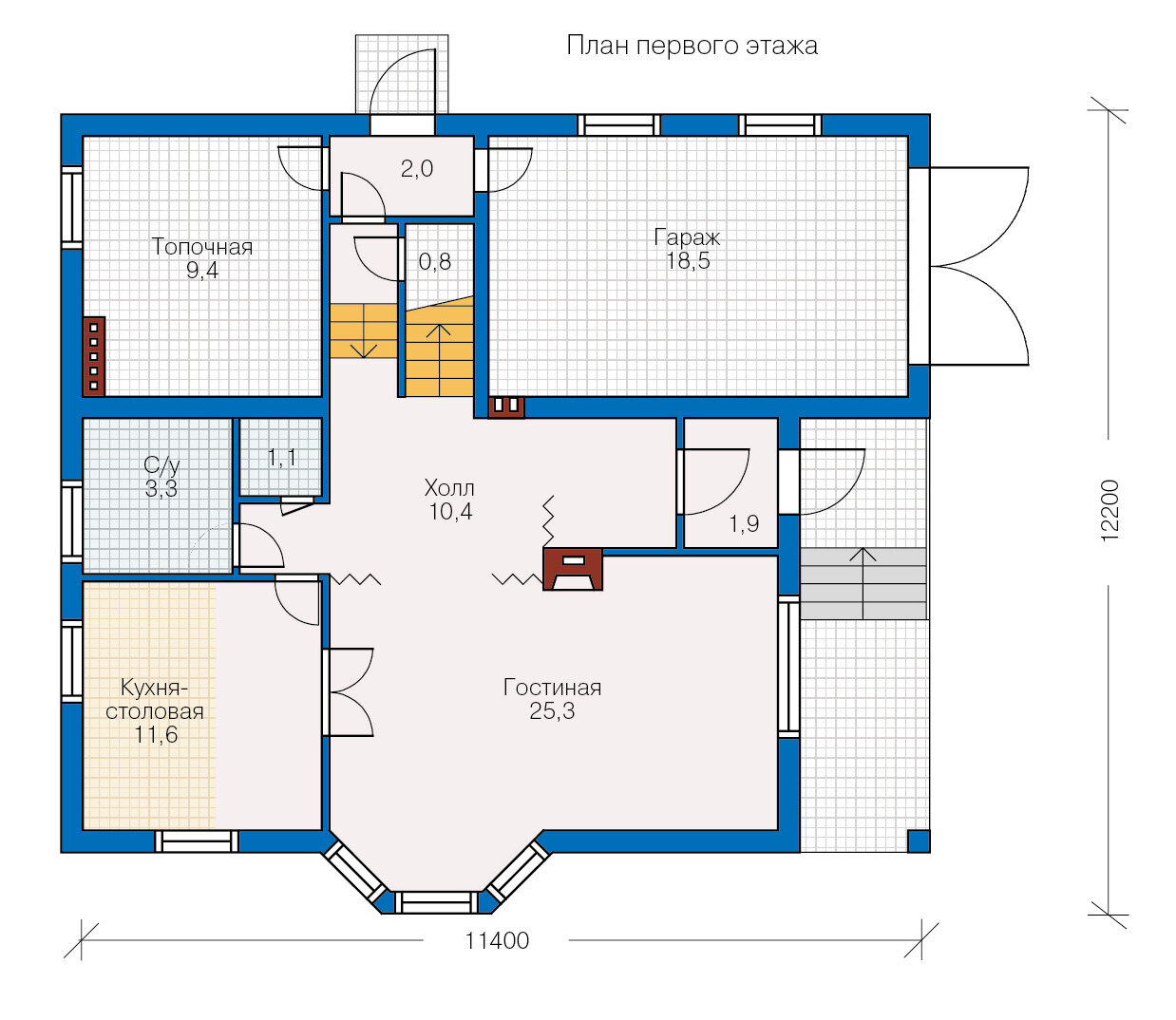 40-51L-Catalog-Plans - Проект двухэтажного кирпичного дома - фотография № 2
