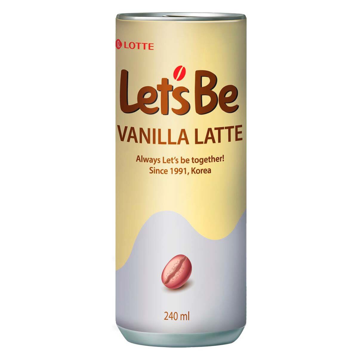 Ванильный латте LOTTE Let's be 240мл 30 шт