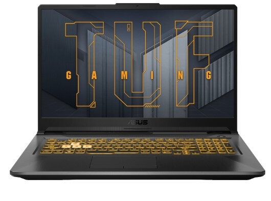 Ноутбук ASUS TUF Gaming F17 FX706HE-HX035, 17.3" (1920x1080) IPS 144Гц/Intel Core i7-11800H/8ГБ DDR4/1ТБ SSD/GeForce RTX 3050 Ti 4ГБ/Без ОС, серый [90NR0713-M00740]
