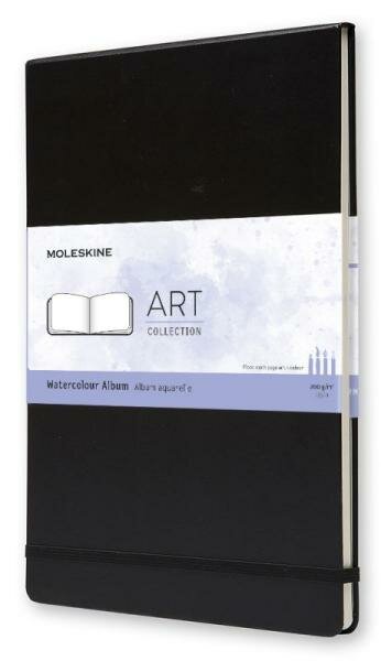 Блокнот для акварели Moleskine CLASSIC WATERCOLOUR A4 60стр. твердая обложка черный - фото №4