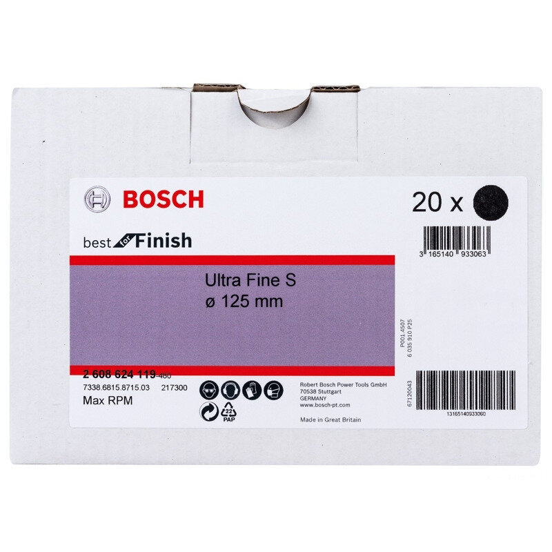 Нетканый шлифкруг Bosch Best for Finish Ultra Fine S 125 мм (арт. 2608624119)