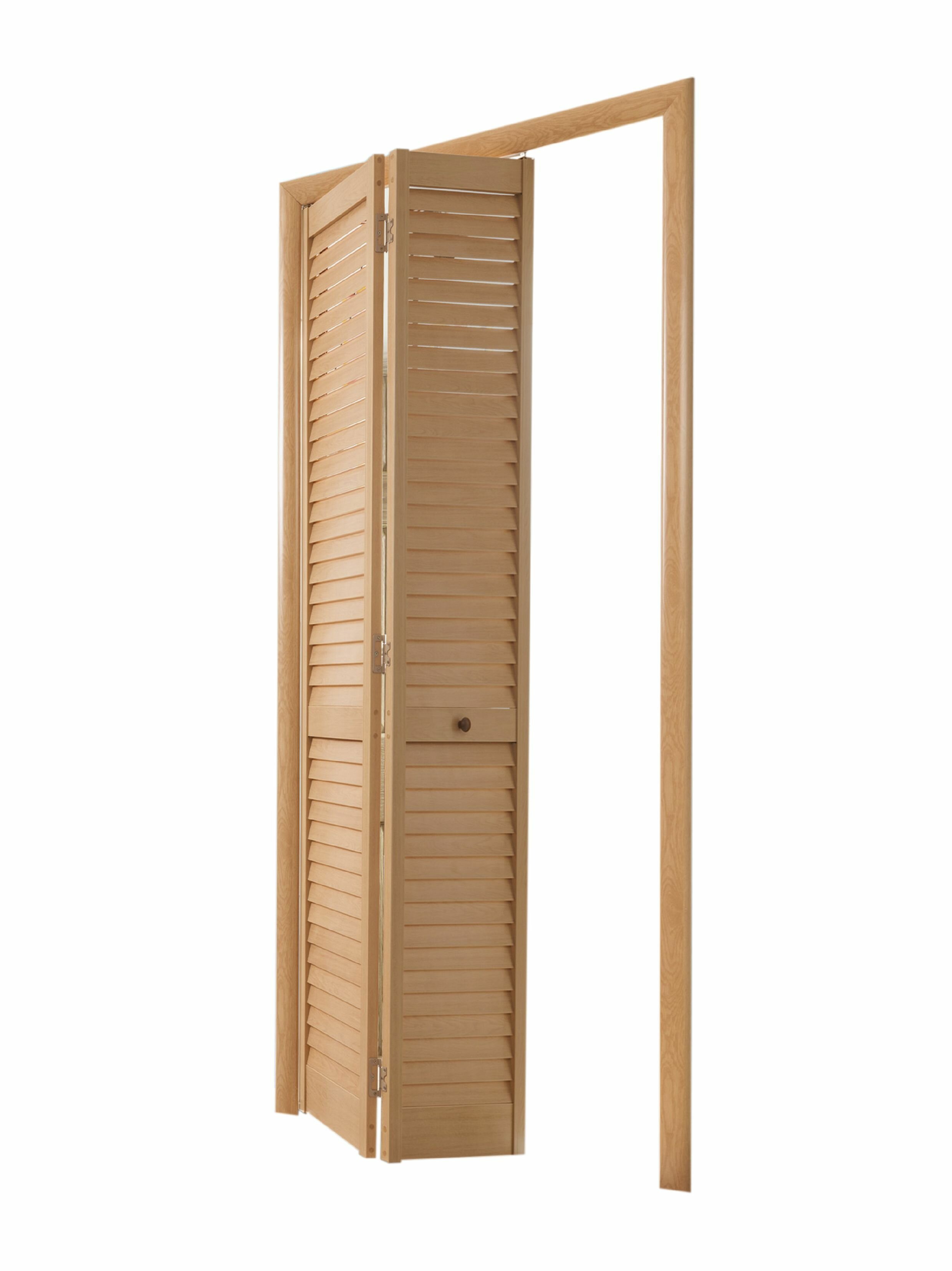Дверь межкомнатная жалюзийная ПВХ раскладная Дуб Старый 603x2000 - фотография № 3