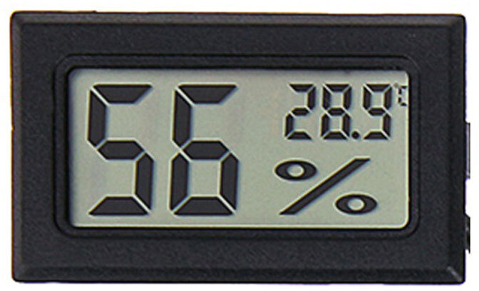 Встраиваемый термометр с измерением влажности техметр Т-1804 (Черный) - фотография № 1