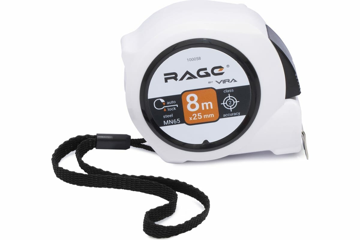 фото Рулетка VIRA by RAGE автостопор 8 м х 25 мм 100058