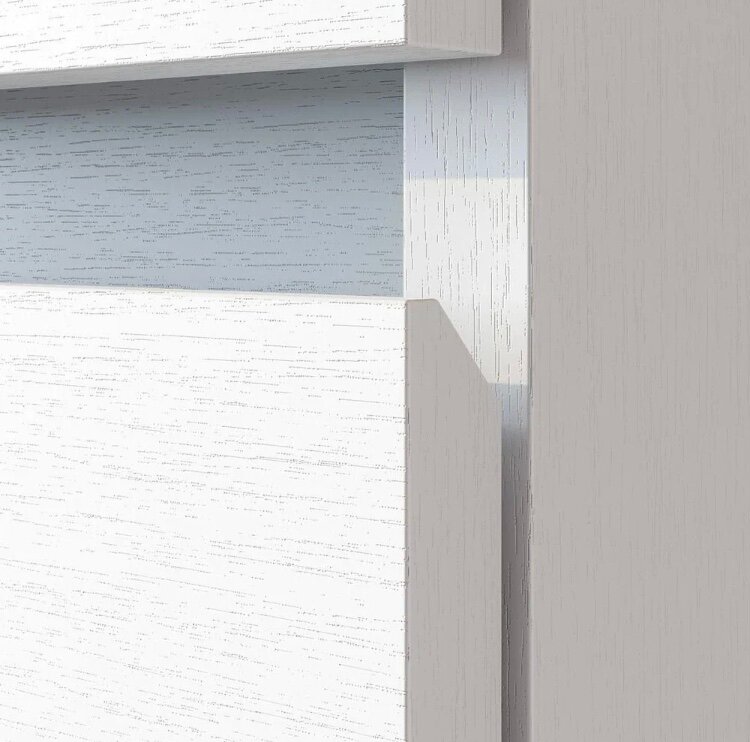 Шкаф распашной 3-дверный Токио (Белый текстурный) - фотография № 3