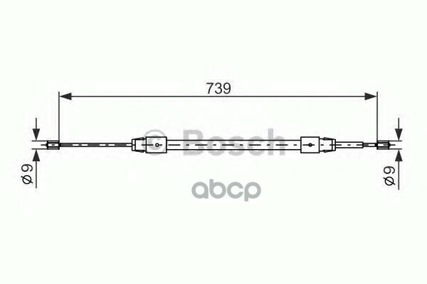 Трос Тормозной Правый Bosch арт. 1987477691