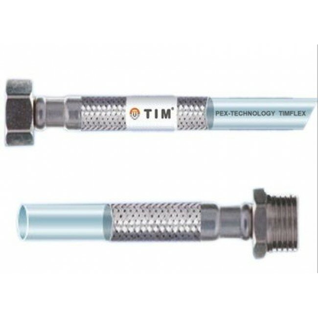 Шланг 1/2"x1/2" НВ, 0,3\0.4\0.5\0.6\0.8\1\1.5\2\3 м PEX C-PE27-3 TIM - фотография № 1