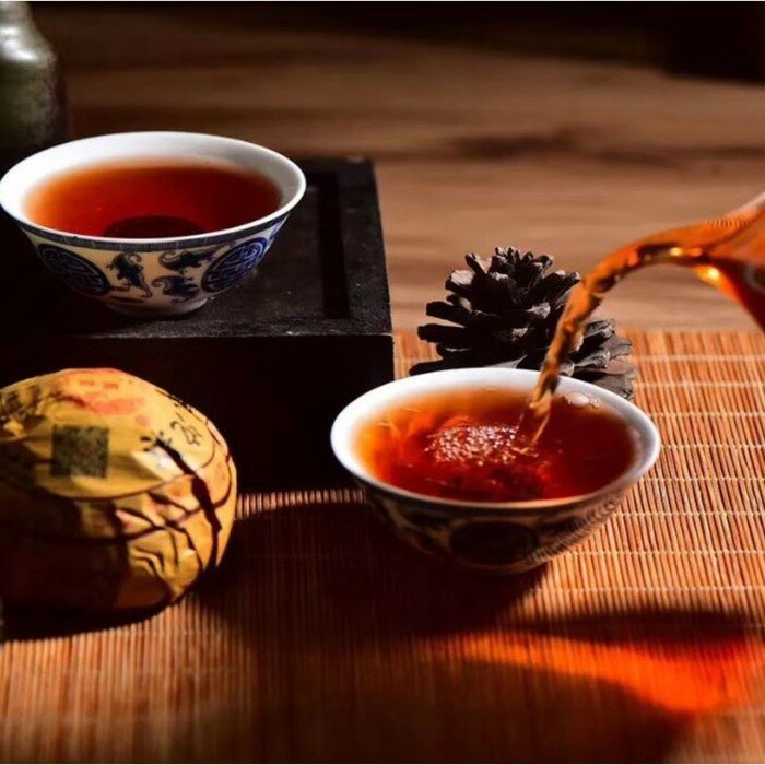 Китайский выдержанный чай "Шу Пуэр. Fenghuang", 100 г, 2020 г, Юннань - фотография № 3