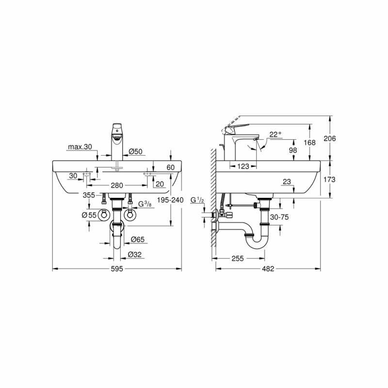 Раковина для ванной Grohe Euro Ceramic 39642000 - фотография № 2