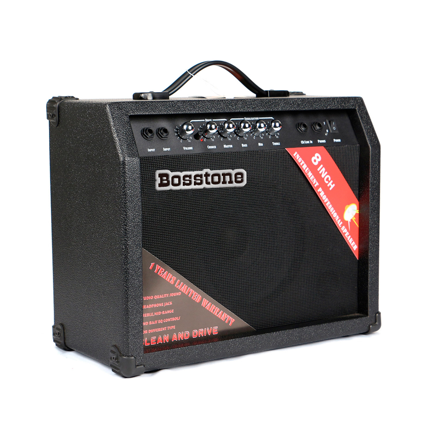 Bosstone GA-30W Orange Гитарный усилитель: Мощность - 30 Ватт, Динамик 8". Чувствительность: 70 дБ