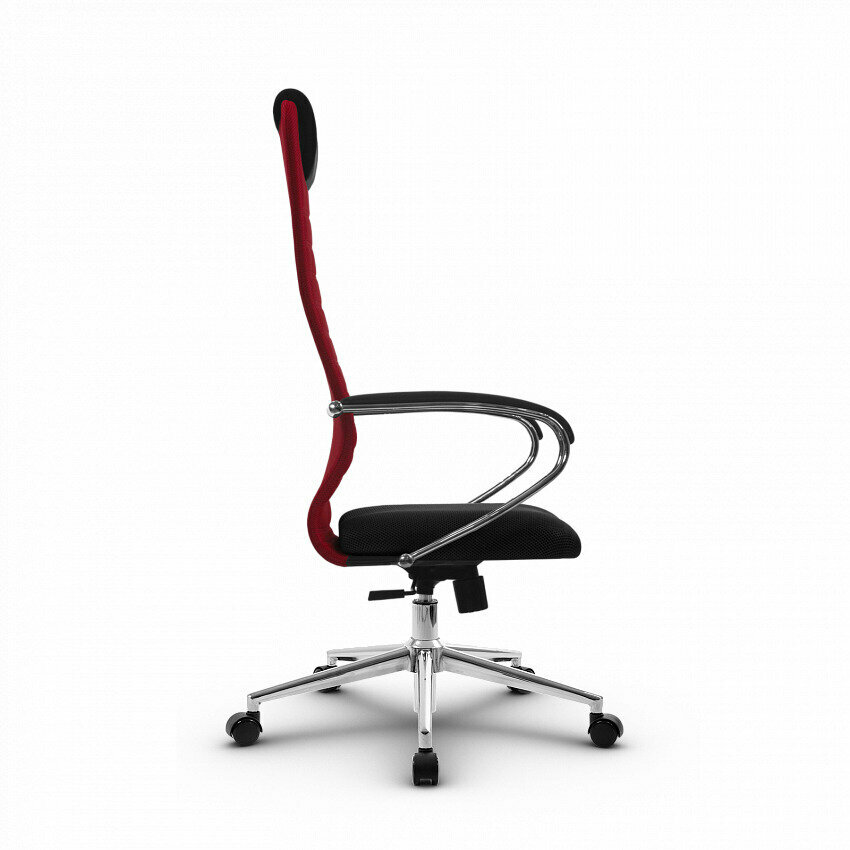 Компьютерное офисное кресло Metta SU-BK-10 CH 3 Красное/Черное - фотография № 2