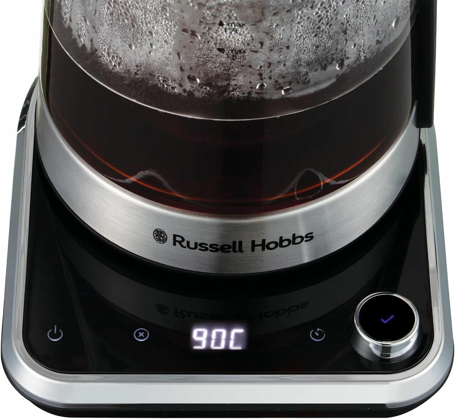 Электрический чайник Russell Hobbs 26200 Attentiv, 1,7 литра, 3000 Вт, серый - фотография № 6