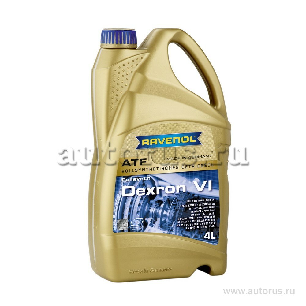 Масло трансмиссионное ravenol atf dexron vi синтетическое 4 л 4014835732292