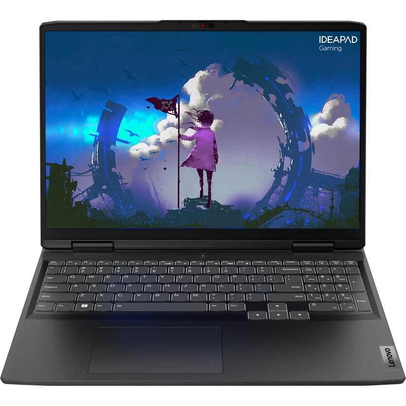 Lenovo Ноутбук/ Lenovo IdeaPad Gaming 3 15IAH7 15.6"(1920x1080 IPS)/Intel Core i7 12650H(2.3Ghz)/16384Mb/512SSDGb/noDVD/Ext:nVidia GeForce RTX3050Ti(4096Mb)/Cam/BT/WiFi/45WHr/war 1y/2.31kg/onyx grey/noOS + 170W, RU kbd