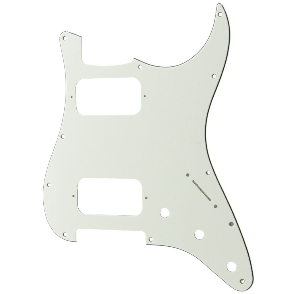 MX2248AW Защитная накладка электрогитары Fender Stratocaster HH 3 слоя белая Musiclily