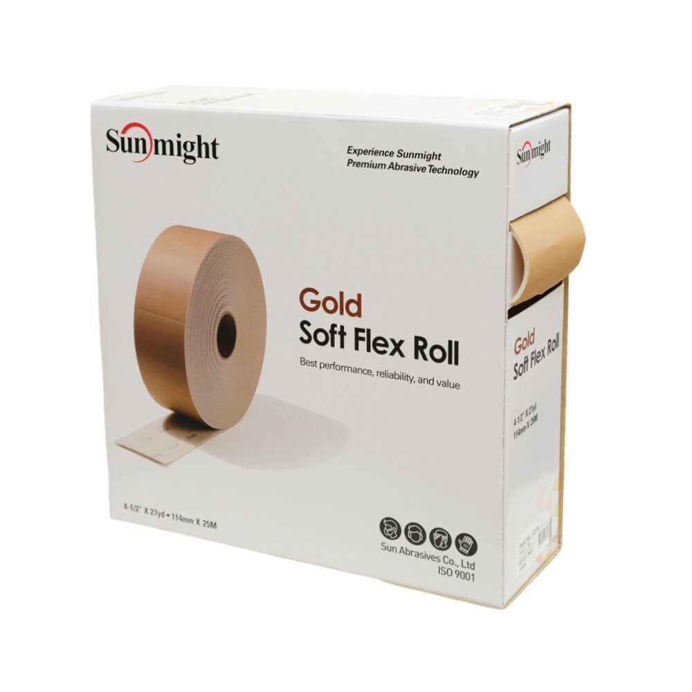 Шлифовальная губка Sunmight Soft Flex Roll 114 мм х 25 м в рулоне 200 листов P800