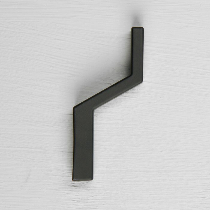 Крючок мебельный CAPPIO, однорожковый, цвет черный - фотография № 4