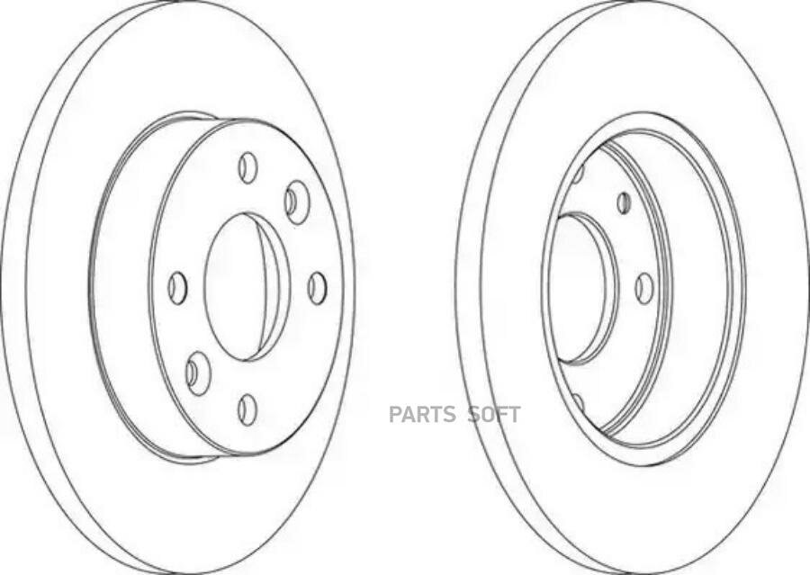 Ddf055_диск тормозной передний!\ renault clio/r19/r21 1.2-1.9d 86>