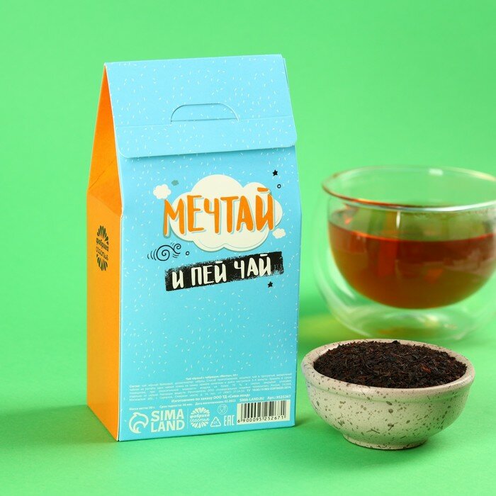 Фабрика счастья Чай чёрный «Мечты» в коробке, вкус: чабрец, 50 г. - фотография № 4