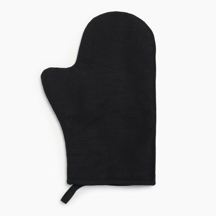 фото Варежка-прихватка Этель Freedom 20х28см, цвет чёрный, лён 45%, хл. 55% 395 г/м