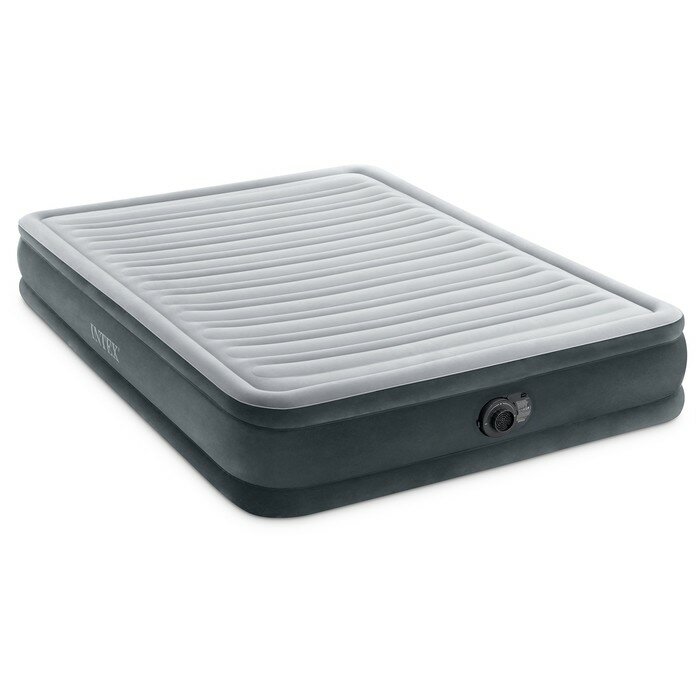 INTEX Кровать надувная FULL COMFORT-PLUSH AIRBED 152х 203 х 33 см, с встр насосом 67770ND