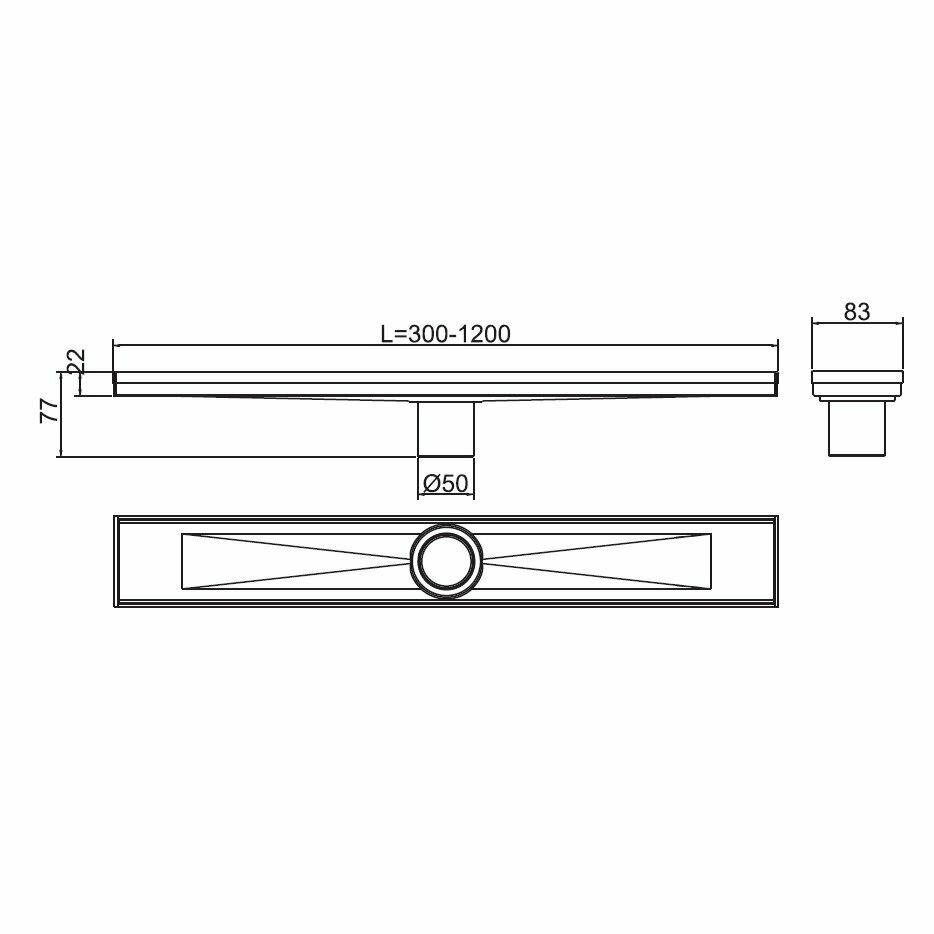 Душевой трап RGW Shower Drain SDR-02-E1 80x9 - фотография № 3