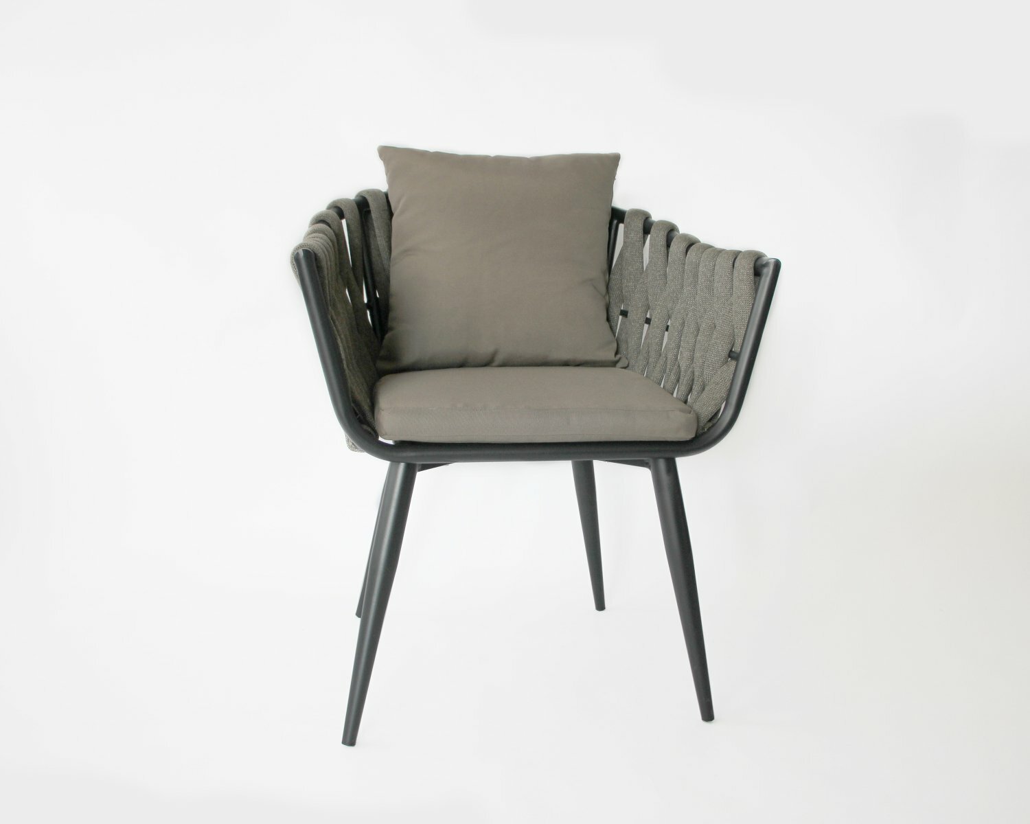 Кресло плетеное с подушками ReeHouse Verona Антрацит, темно-коричневый - фотография № 3