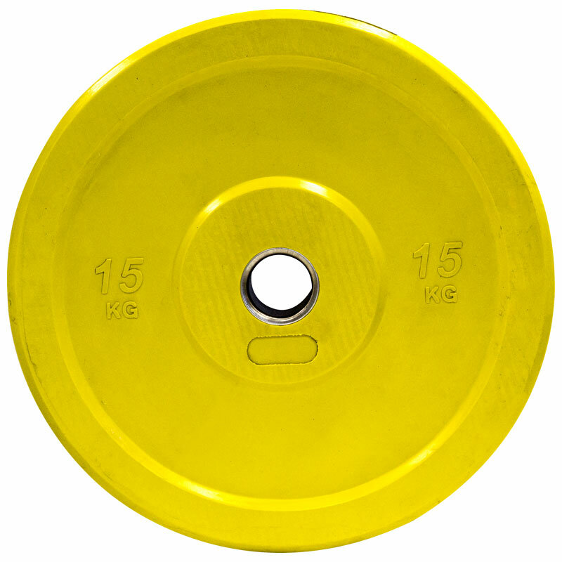 Бамперный диск для штанги 15кг. (цветной)