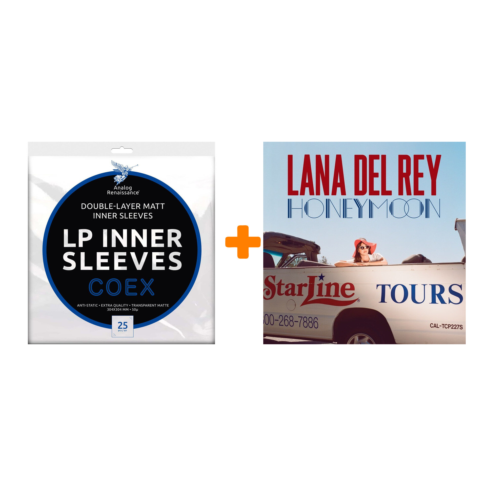 DEL REY LANA Honeymoon 2LP + Конверты внутренние COEX для грампластинок 12" 25шт Набор