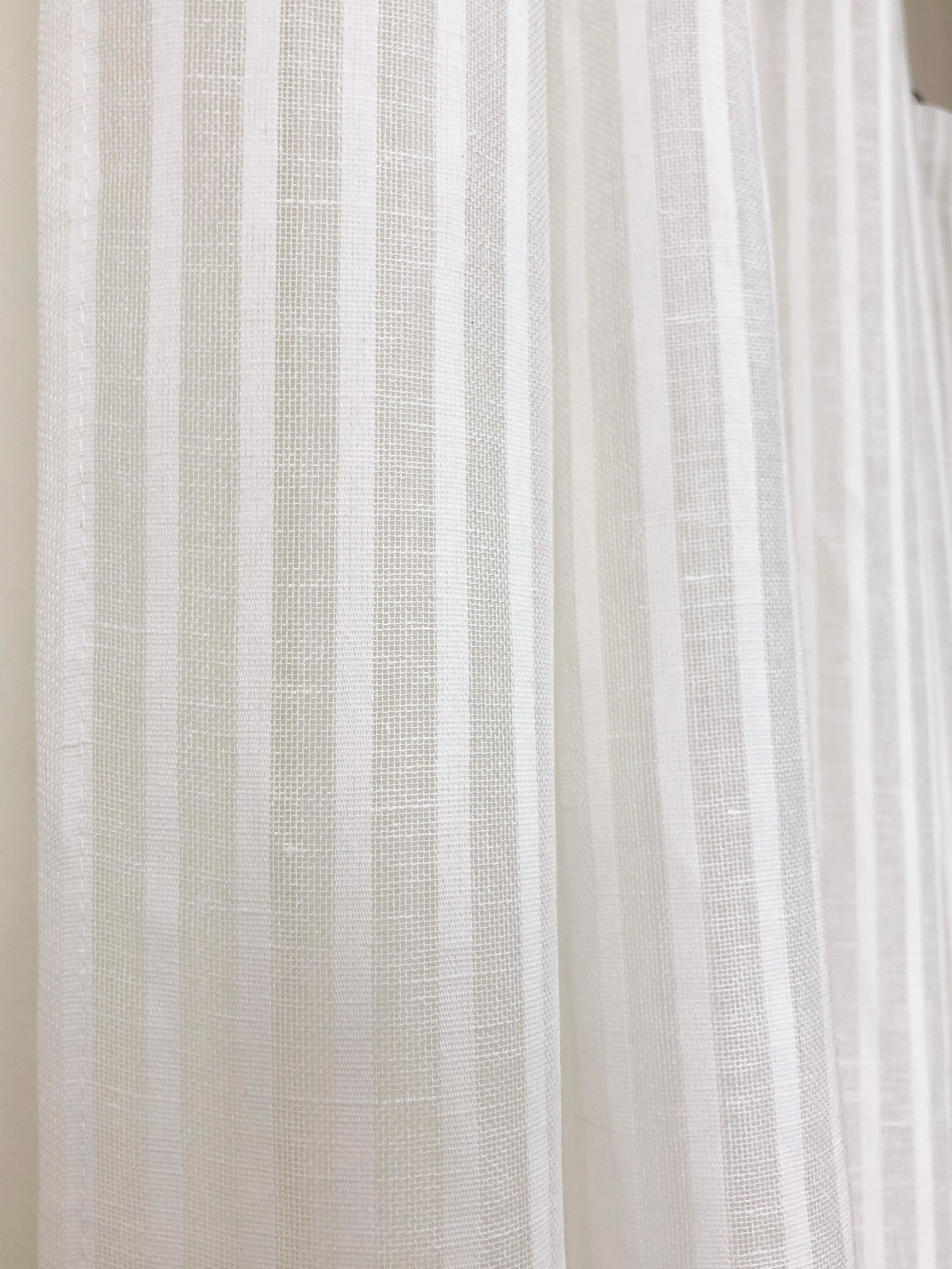 Комплект штор, вуаль из льна "Полоска" на ленте 255х270см. (ШхВ) - фотография № 2