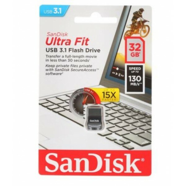 Флеш-накопитель 032GB SANDISK ULTRA FIT SDCZ430-032G-G46