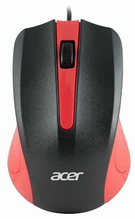 Мышь Acer OMW012 черный/красный оптическая (1200dpi) USB (3but) ZL.MCEEE.003