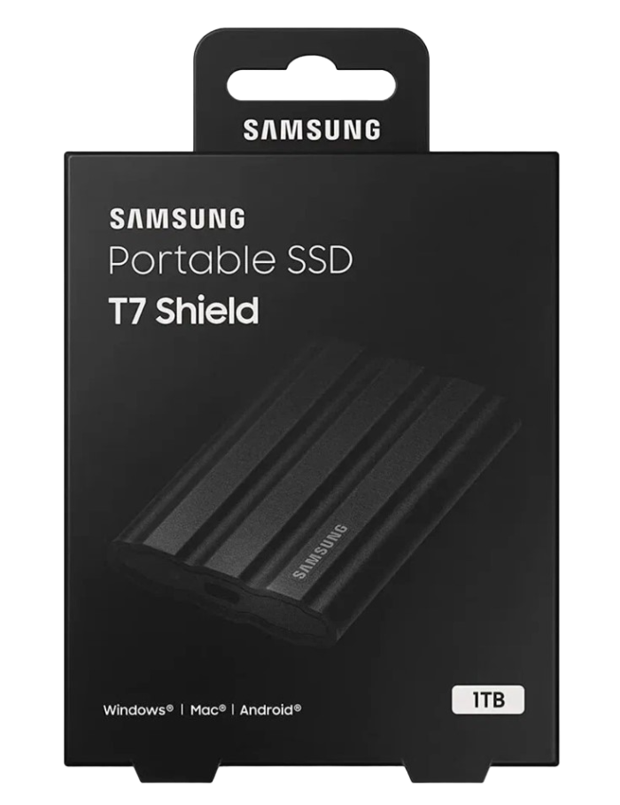 Внешний ssd Samsung T7 Shield 1TB, черный