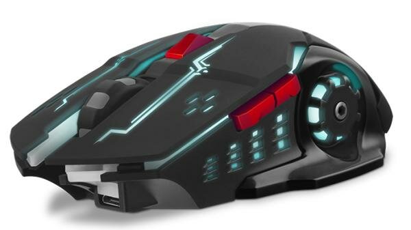 Игровая беспроводная мышь SVEN RX-G930W чёрная (2.4 Ггц, 6 кнопок, 1600 dpi, USB, Soft Touch, RGB подсветка)